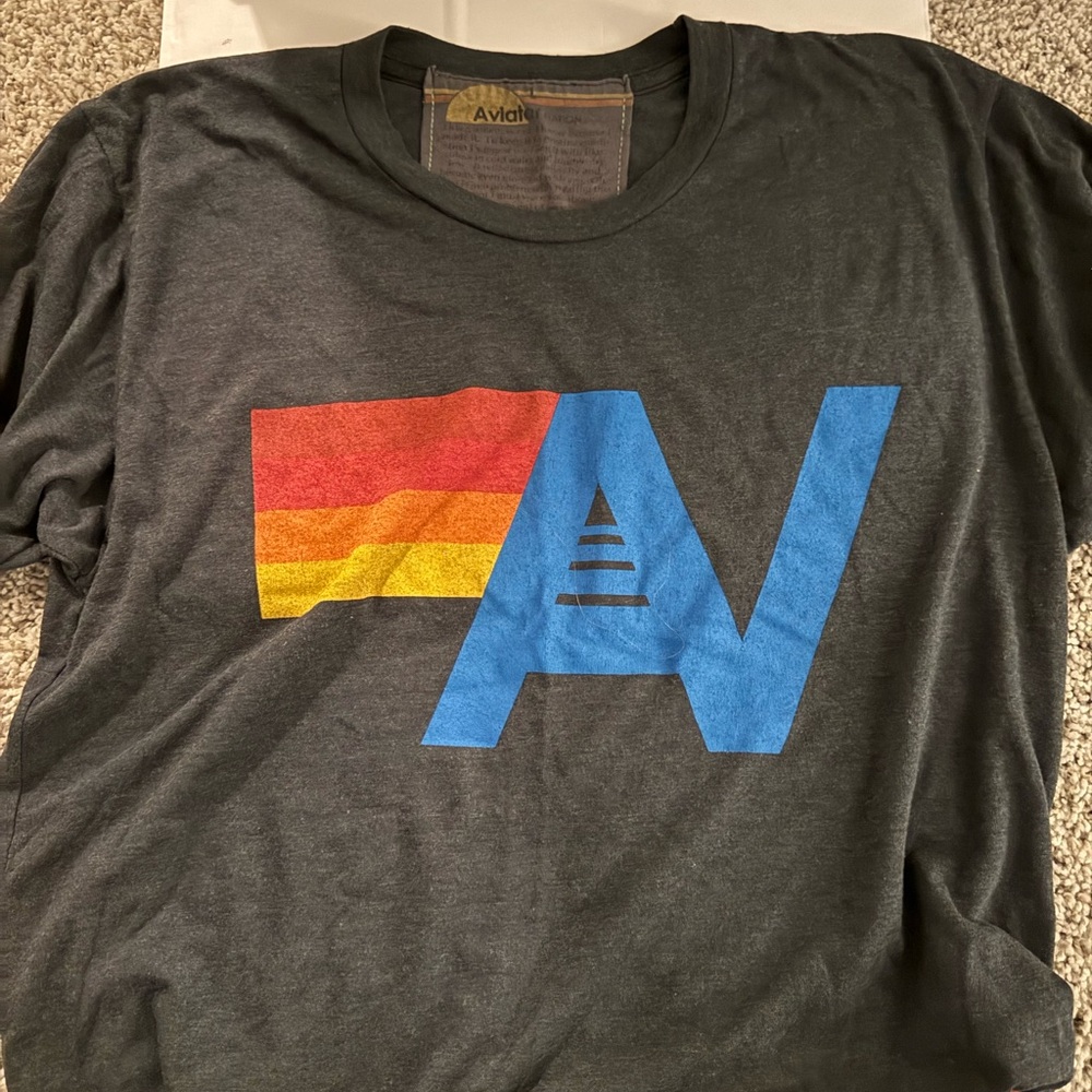 Aviator Nation Gray Graphic T-Shirt for Women